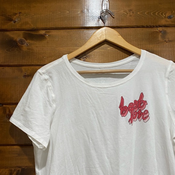 Lululemon x Boob Love White Love Short Sleeve T-Shirt - Picture 2 of 6